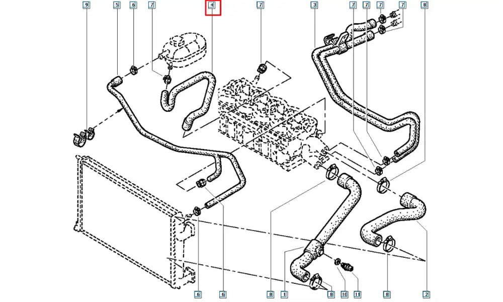Master Radyatör Genleşme Depo Hortumu Şema