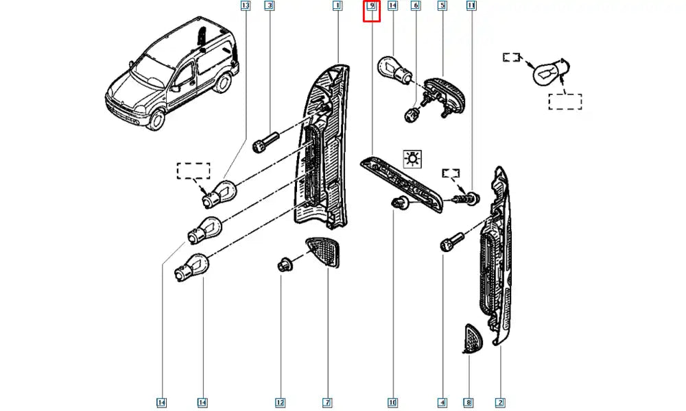 Kangoo Plaka Lambası Şema