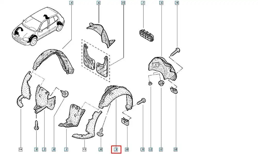 Clio Çamurluk Davlumbazı Şema