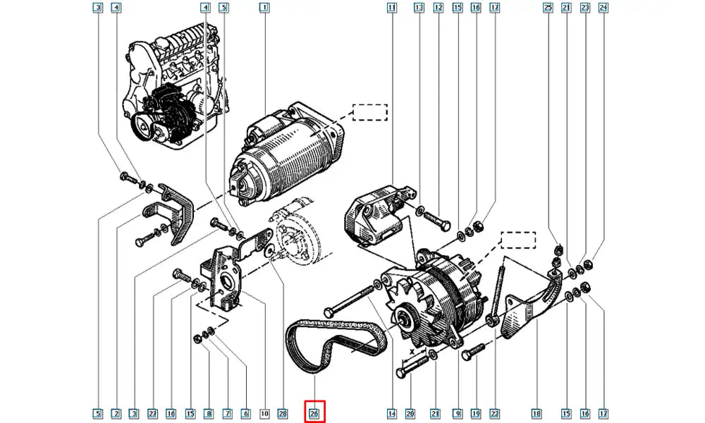 11 Alternatör Kayışı Şema