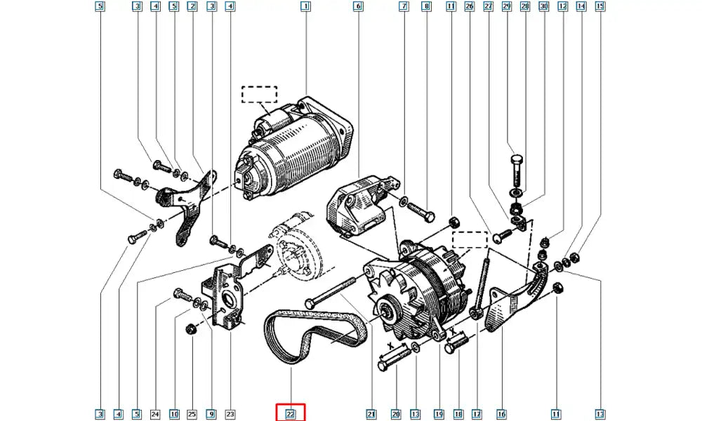 19 Alternatör Kayışı Şema