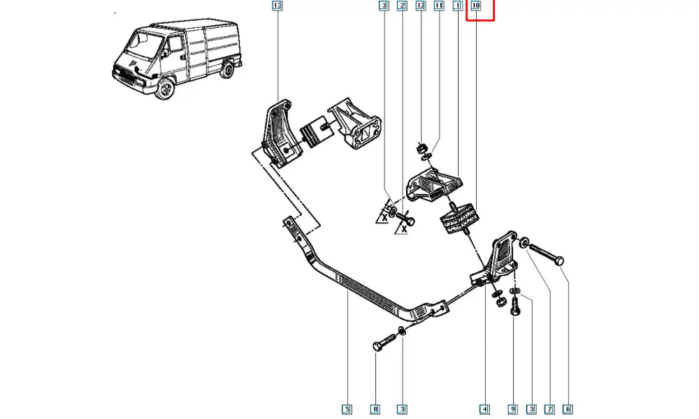 Master Motor Ön Bağlantı Takozu Şema