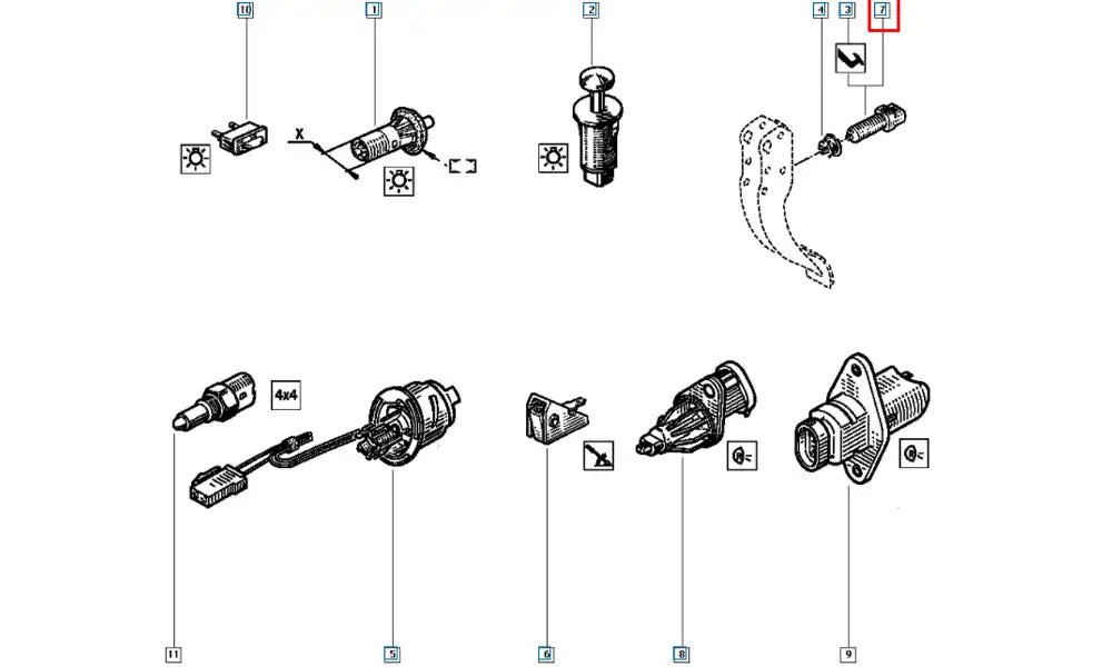 Laguna Fren Pedal Müşürü Şema