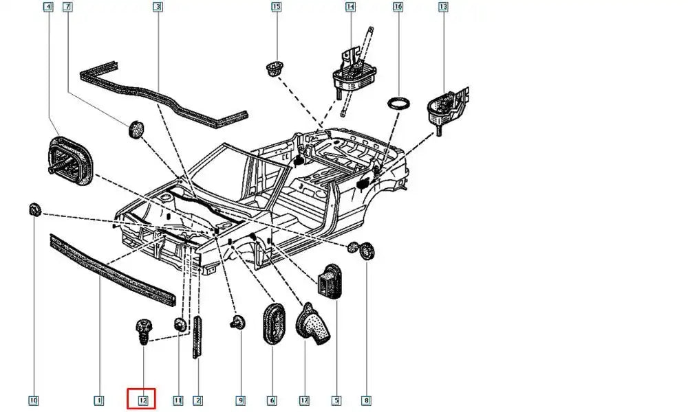 Megane Motor Kaputu Destek Takozu Şema