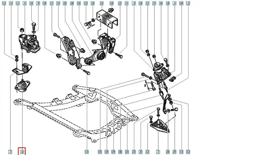 19 Motor Ön Bağlantı Takozu Şema