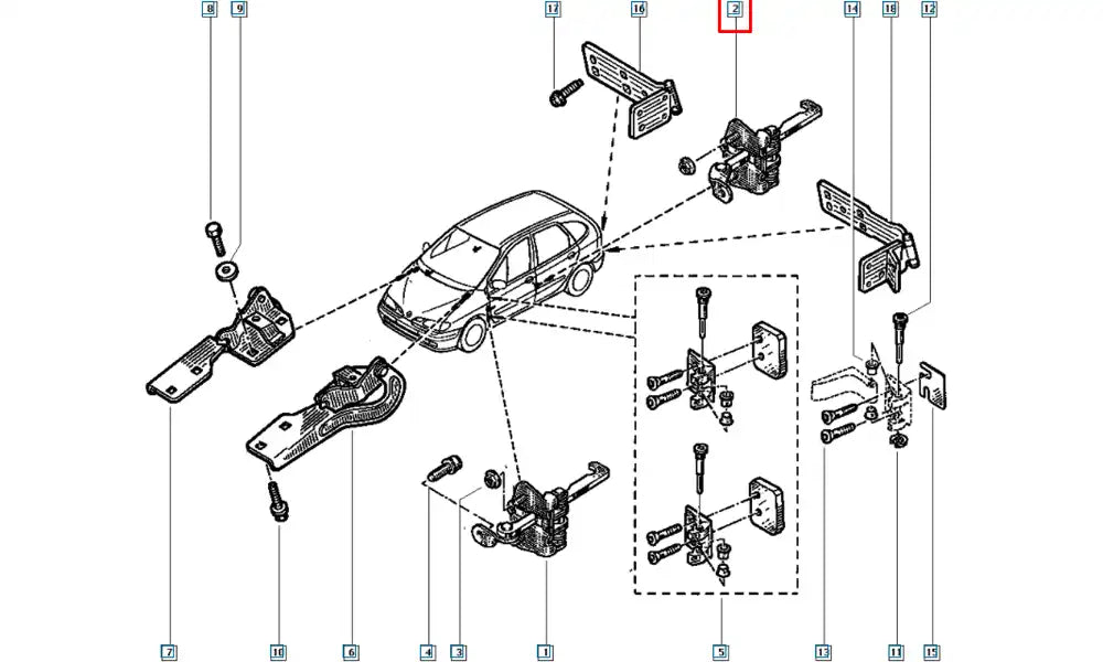 Megane Kapı Gergisi Şema
