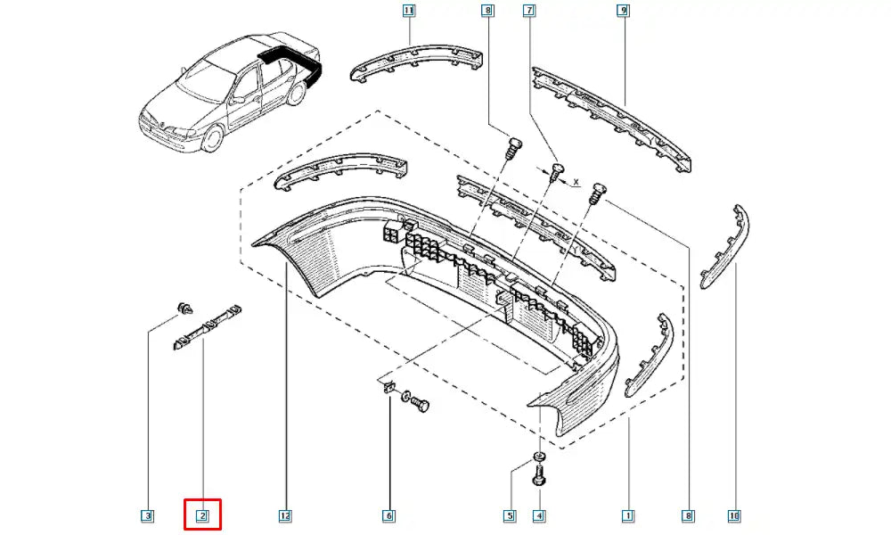 Megane Tampon Bağlantı Ayağı Şema