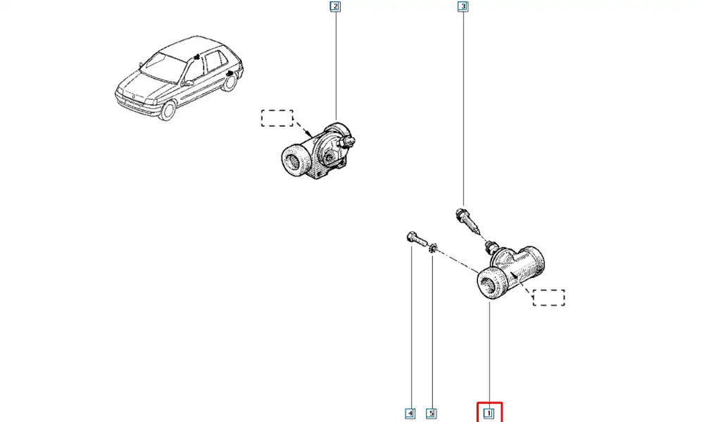 Clio Arka Fren Merkezi Şema
