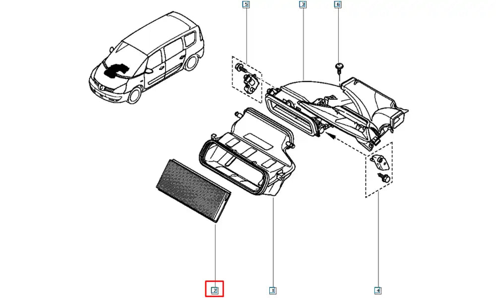 Espace Polen Filtresi Şema