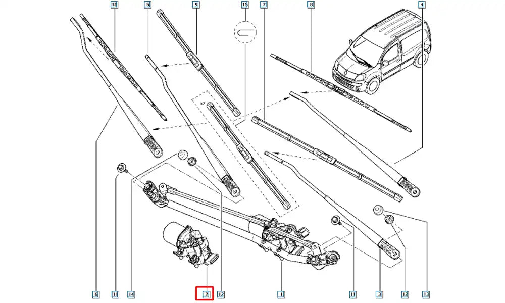 Clio Cam Silecek Motoru Şema
