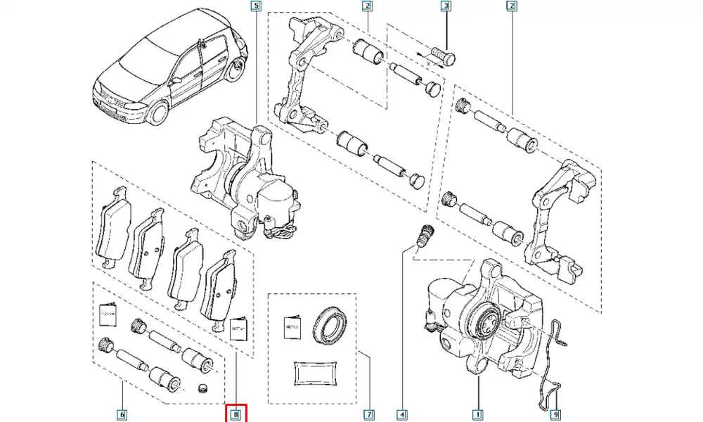 Latitude Arka Fren Balatası Şema