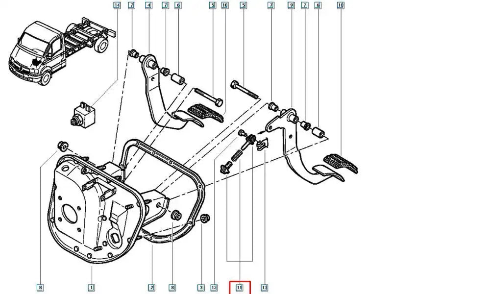 Master Debriyaj Pedal Yayı Şema