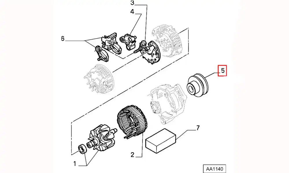 Scudo Alternatör Kasnağı Şema