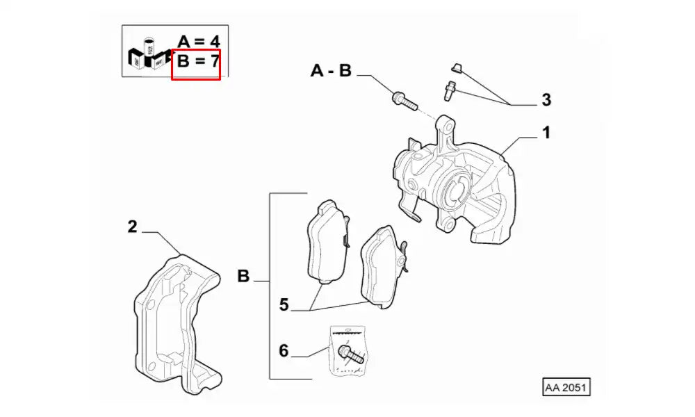 Scudo Arka Fren Balatası Şema