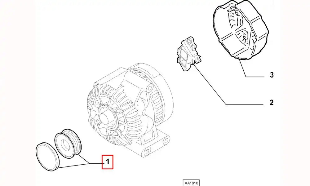 Palio Alternatör Kasnağı Şema