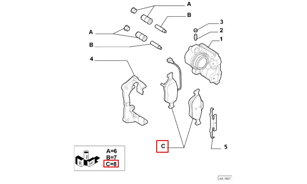 Doblo Ön Fren Balatası Şema