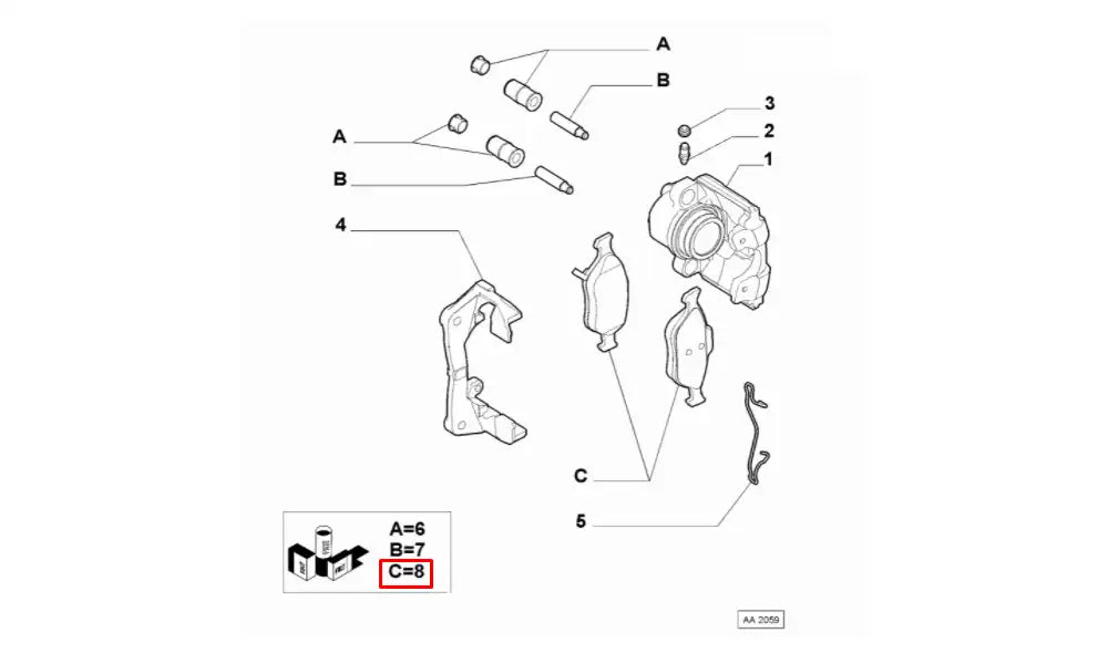 Panda Ön Fren Balatası Şema
