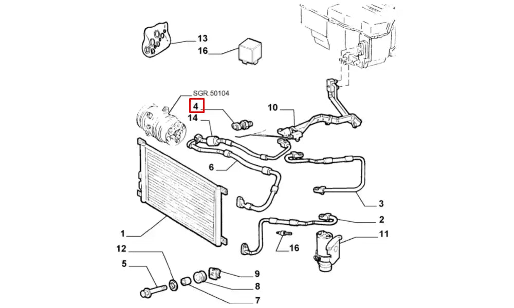 Doblo Klima Müşürü Şema