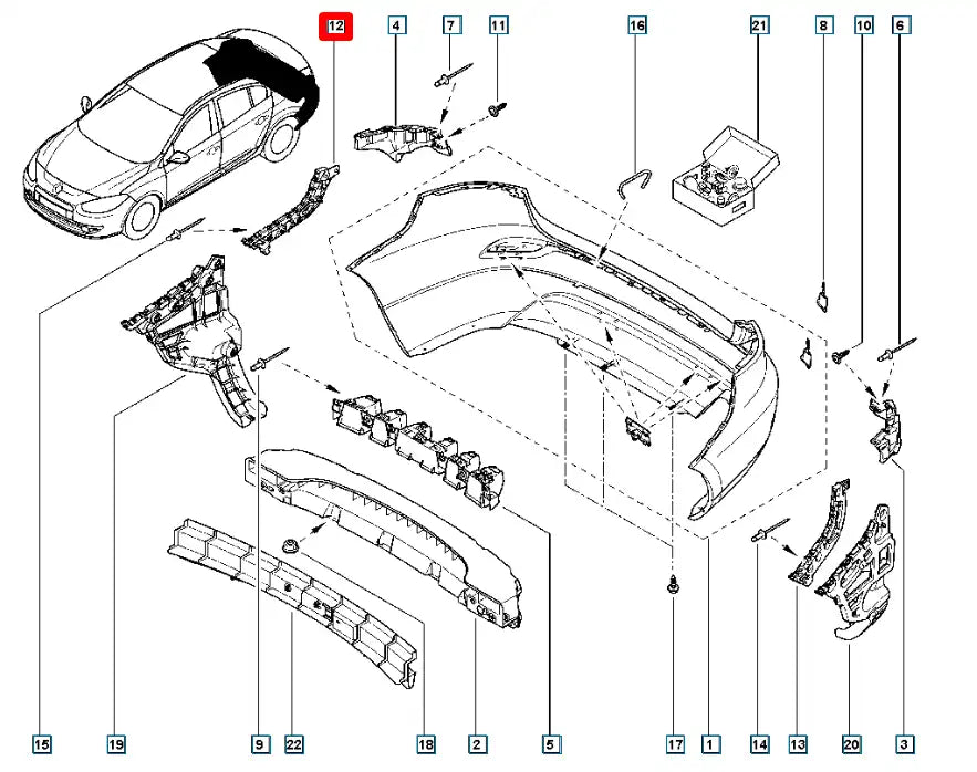 Fluence Tampon Bağlantı Ayağı Şema