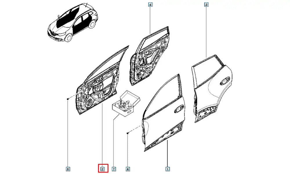 Kadjar Kapı Komple Şema