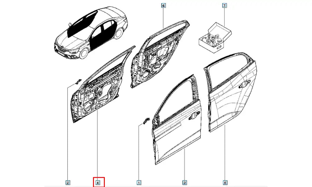 Megane Kapı Komple Şema