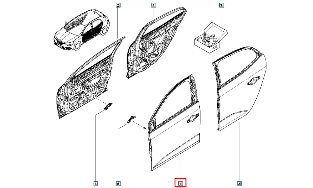 Megane Kapı Komple Şema