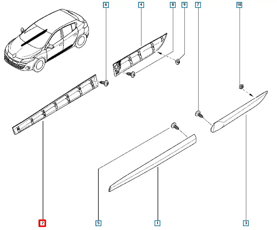 Megane Kapı Çıtası Şema