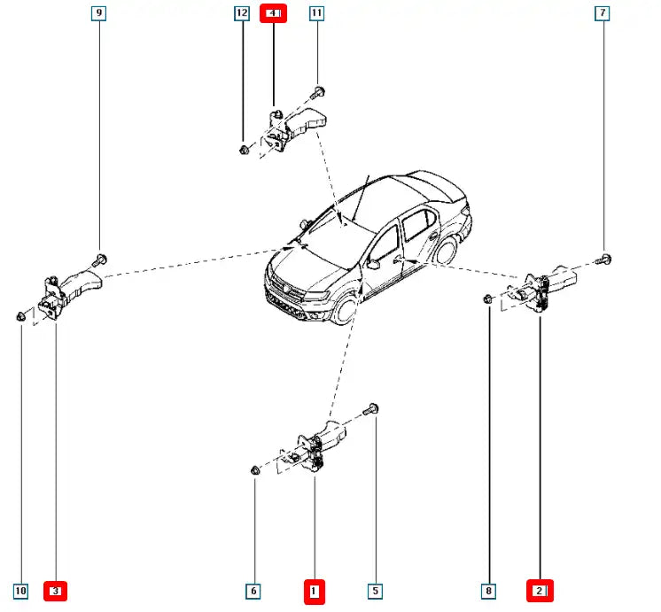 Sandero Kapı Gergisi Şema