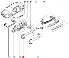 Fluence Kapı Dış Açma Kolu Şema