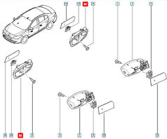 Megane Kapı İç Açma Kolu Şema