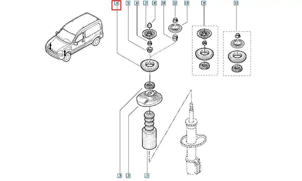 Twingo Amortisör Takozu Şema