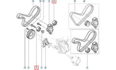 Master Alternatör Kayışı Gergi Bilyası Şema