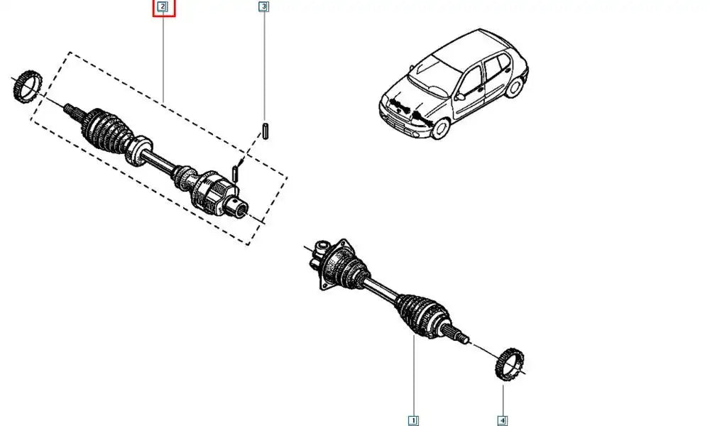 Kangoo Ön Aks Komple Şema