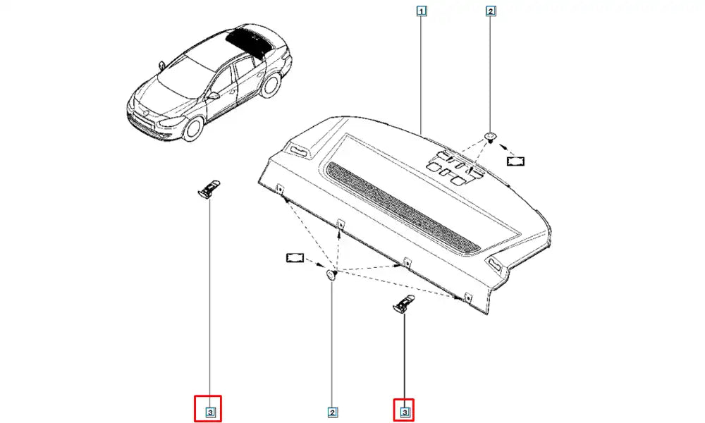 Megane Cam Perde Klipsi Şema