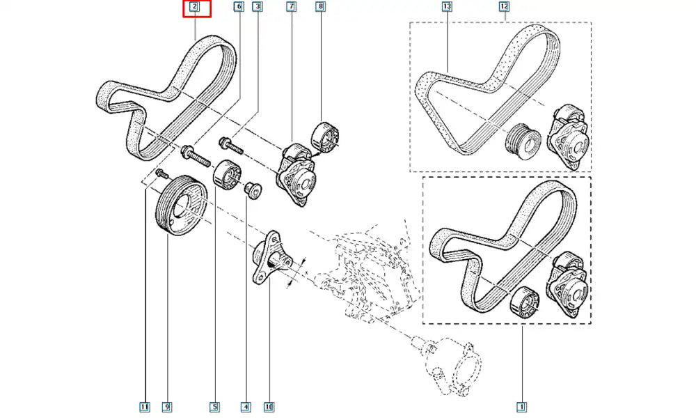 Master Alternatör Kayışı Şema