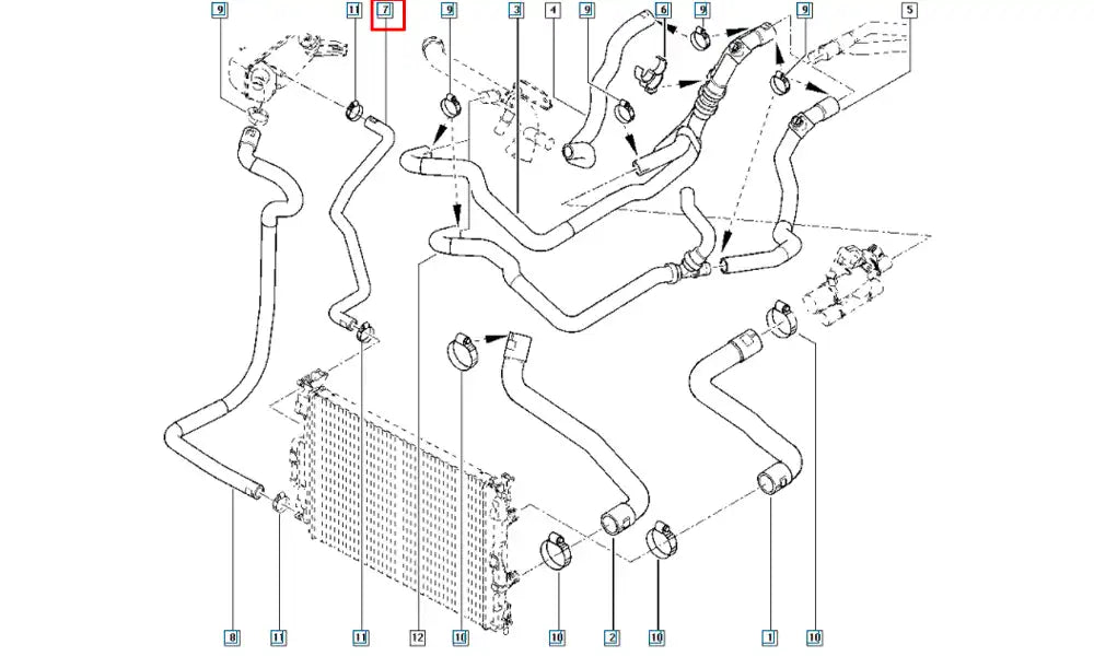 Megane Radyatör Genleşme Depo Hortumu Şema