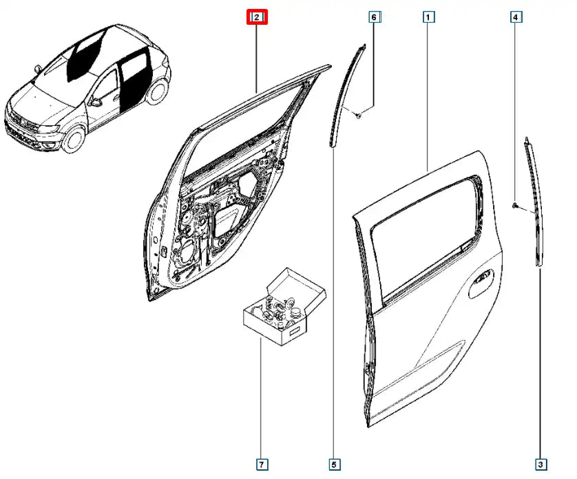 Clio Kapı Komple Şema