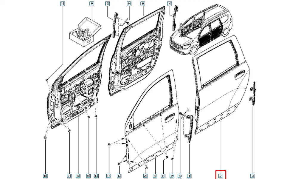 Lodgy Kapı Komple Şema