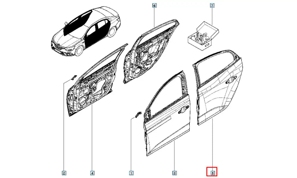 Megane Kapı Komple Şema