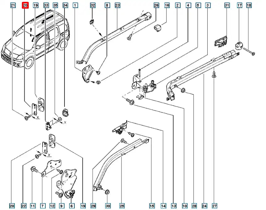 Kangoo Kapı Kilit Karşılığı Şema