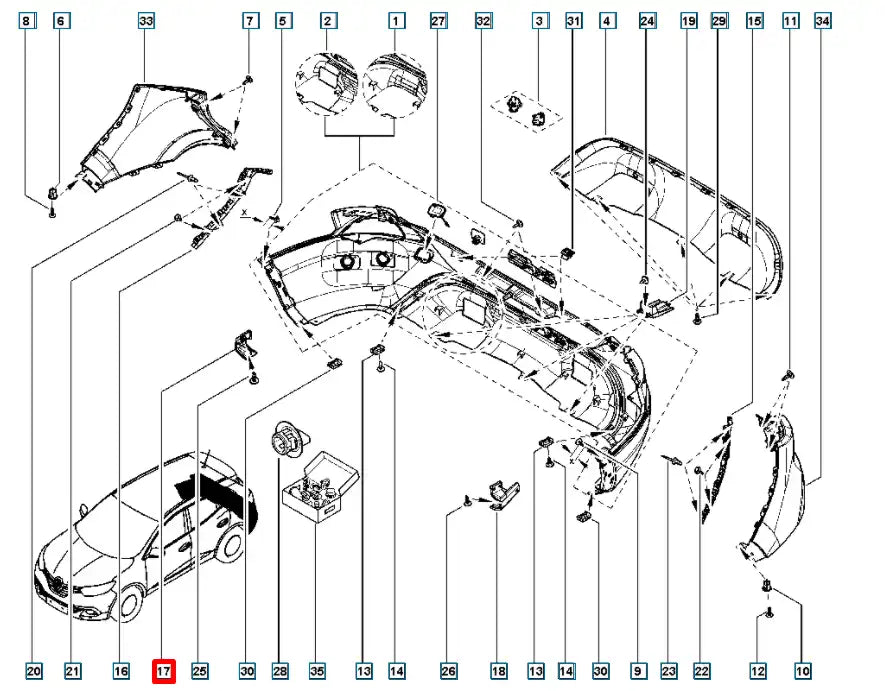 Kadjar Tampon Bağlantı Ayağı Şema