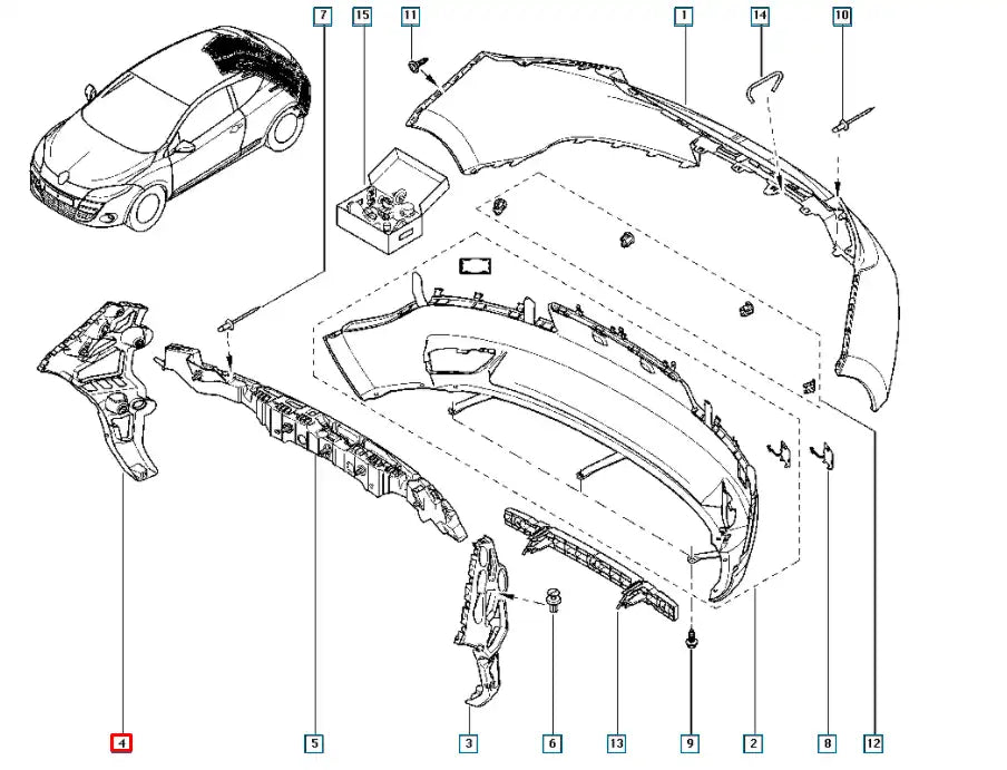 Megane Tampon Bağlantı Ayağı Şema