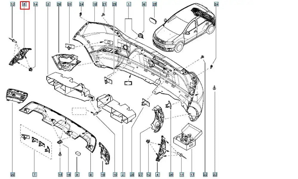 Sandero Tampon Bağlantı Ayağı Şema