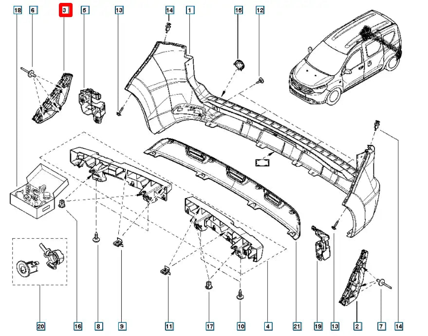 Dokker Tampon Bağlantı Ayağı Şema