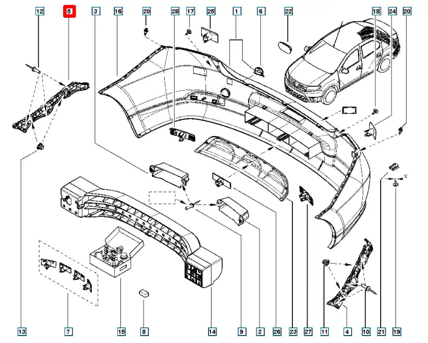 Sandero Tampon Bağlantı Ayağı Şema