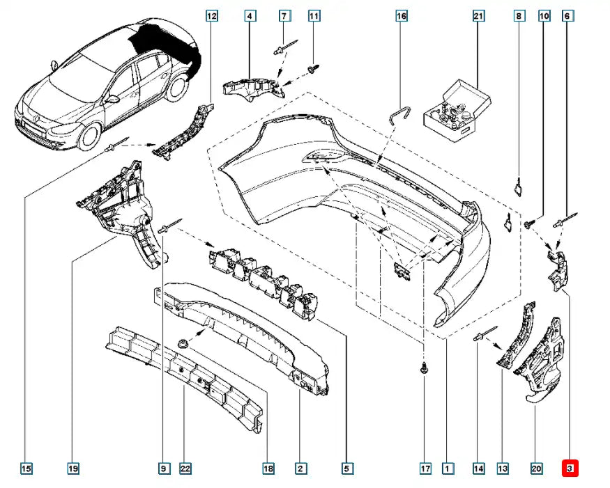 Fluence Tampon Bağlantı Ayağı Şema