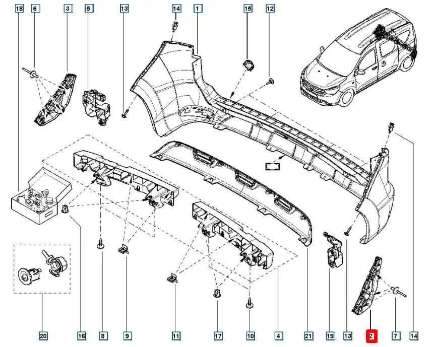 Dokker Tampon Bağlantı Ayağı Şema