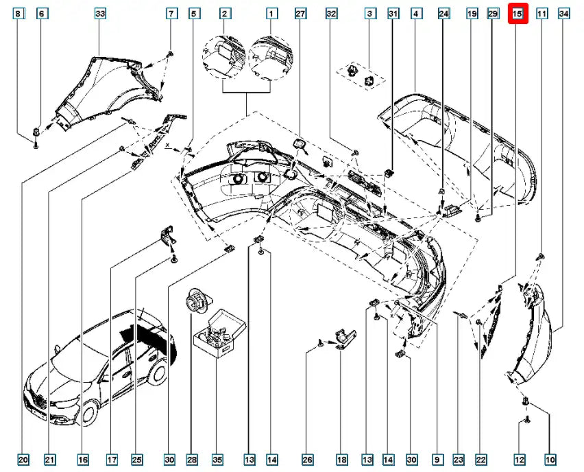 Kadjar Tampon Bağlantı Ayağı Şema