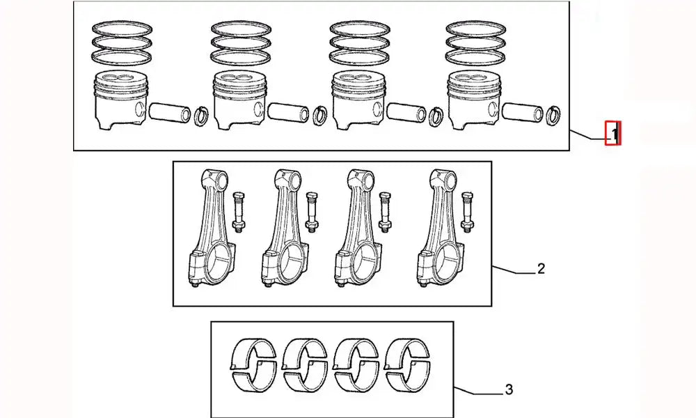 Scudo Silindir Onarım Seti (Piston, Segman) Şema