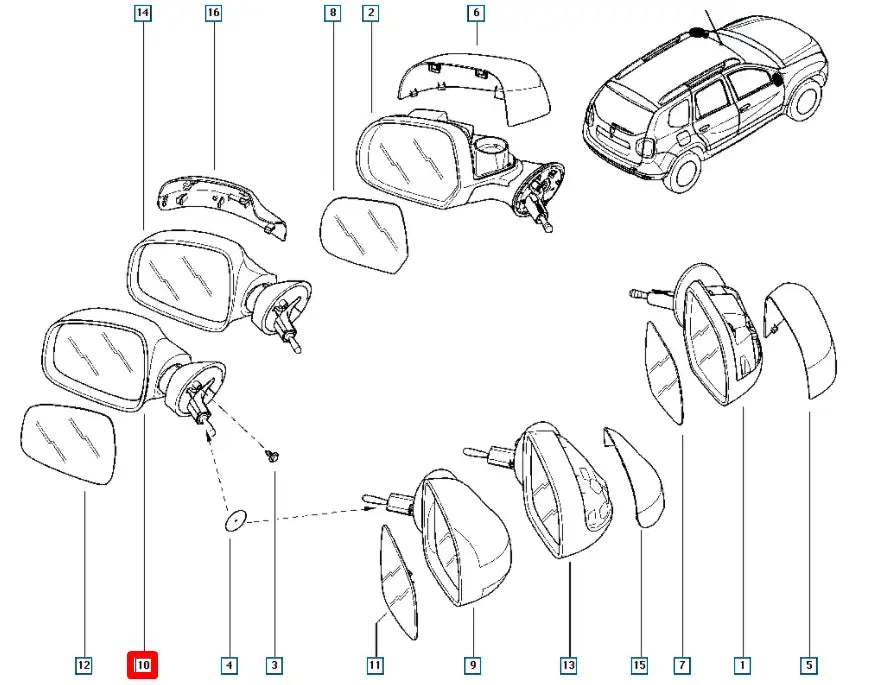 Sandero Yan Ayna Şema